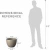 imageKante 142 Inch Round Concrete Planter  Classic Large IndoorOutdoor Plant Pot with Drainage Hole and Rubber Plug Suitable for Gardens and Patios Weathered ConcreteWeathered Concrete