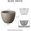 imageKante 142 Inch Round Concrete Planter  Classic Large IndoorOutdoor Plant Pot with Drainage Hole and Rubber Plug Suitable for Gardens and Patios Weathered ConcreteWeathered Concrete