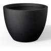 imageKante 142 Inch Round Concrete Planter  Classic Large IndoorOutdoor Plant Pot with Drainage Hole and Rubber Plug Suitable for Gardens and Patios Weathered ConcreteBlack