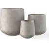 imageKante 153quot Dia Round Concrete Planter Outdoor Indoor Large Plant Pots Containers with Drainage Hole and Rubber Plug for Home Garden Patio Buff ConcreteBuff Concrete