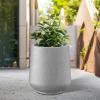 imageKante 153quot Dia Round Concrete Planter Outdoor Indoor Large Plant Pots Containers with Drainage Hole and Rubber Plug for Home Garden Patio Buff ConcreteGray Concrete