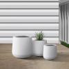 imageKante 153quot Dia Round Concrete Planter Outdoor Indoor Large Plant Pots Containers with Drainage Hole and Rubber Plug for Home Garden Patio Buff ConcretePure White