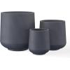 imageKante 153quot Dia Round Concrete Planter Outdoor Indoor Large Plant Pots Containers with Drainage Hole and Rubber Plug for Home Garden Patio Buff ConcreteCharcoal