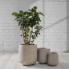 imageKante 153quot Dia Round Concrete Planter Outdoor Indoor Large Plant Pots Containers with Drainage Hole and Rubber Plug for Home Garden Patio Buff ConcreteWeathered Concrete