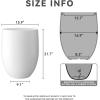 imageKante 217quot H Buff Concrete Tall Planter Large Outdoor Indoor Decorative Pot with Drainage Hole and Rubber Plug Modern Round Style for Home and GardenPure White