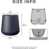 imageKante 98Inch Dia Round Concrete Garden Pot with Drainage Hole ampamp Rubber Plug  IndoorOutdoor Lagre Plant Pot for Home Garden Patio WhiteCharcoal