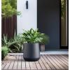imageKante 98Inch Dia Round Concrete Garden Pot with Drainage Hole ampamp Rubber Plug  IndoorOutdoor Lagre Plant Pot for Home Garden Patio WhiteCharcoal