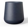 imageKante 98Inch Dia Round Concrete Garden Pot with Drainage Hole ampamp Rubber Plug  IndoorOutdoor Lagre Plant Pot for Home Garden Patio WhiteCharcoal