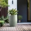imageKante Tall Concrete Planter 217Inch Height Gray Large Indoor Outdoor Plant Pot with Drainage Hole for Patio Garden Home Modern Decor for Flowers and TreeMint Green