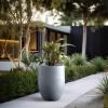 imageKante Tall Concrete Planter 217Inch Height Gray Large Indoor Outdoor Plant Pot with Drainage Hole for Patio Garden Home Modern Decor for Flowers and TreeBluegray