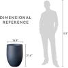 imageKante Tall Concrete Planter 217Inch Height Gray Large Indoor Outdoor Plant Pot with Drainage Hole for Patio Garden Home Modern Decor for Flowers and TreeAntique Blue