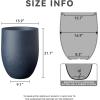 imageKante Tall Concrete Planter 217Inch Height Gray Large Indoor Outdoor Plant Pot with Drainage Hole for Patio Garden Home Modern Decor for Flowers and TreeAntique Blue
