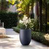 imageKante Tall Concrete Planter 217Inch Height Gray Large Indoor Outdoor Plant Pot with Drainage Hole for Patio Garden Home Modern Decor for Flowers and TreeAntique Blue
