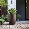 imageKante Tall Concrete Planter 217Inch Height Gray Large Indoor Outdoor Plant Pot with Drainage Hole for Patio Garden Home Modern Decor for Flowers and TreeRusty