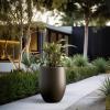 imageKante Tall Concrete Planter 217Inch Height Gray Large Indoor Outdoor Plant Pot with Drainage Hole for Patio Garden Home Modern Decor for Flowers and TreeDark Brown