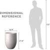 imageKante Tall Concrete Planter 217Inch Height Gray Large Indoor Outdoor Plant Pot with Drainage Hole for Patio Garden Home Modern Decor for Flowers and TreeLight Gray