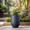 imageKante Tall Concrete Planter 217Inch Height Gray Large Indoor Outdoor Plant Pot with Drainage Hole for Patio Garden Home Modern Decor for Flowers and TreeAntique Blue