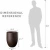 imageKante Tall Concrete Planter 217Inch Height Gray Large Indoor Outdoor Plant Pot with Drainage Hole for Patio Garden Home Modern Decor for Flowers and TreeRusty