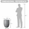 imageKante Tall Concrete Planter 217Inch Height Gray Large Indoor Outdoor Plant Pot with Drainage Hole for Patio Garden Home Modern Decor for Flowers and TreeGray