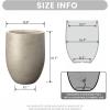 imageKante Tall Concrete Planter 217Inch Height Gray Large Indoor Outdoor Plant Pot with Drainage Hole for Patio Garden Home Modern Decor for Flowers and TreeWeathered Concrete