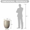 imageKante Tall Concrete Planter 217Inch Height Gray Large Indoor Outdoor Plant Pot with Drainage Hole for Patio Garden Home Modern Decor for Flowers and TreeWeathered Concrete