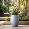 imageKante Tall Concrete Planter 217Inch Height Gray Large Indoor Outdoor Plant Pot with Drainage Hole for Patio Garden Home Modern Decor for Flowers and TreeBluegray