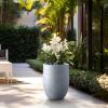 imageKante Tall Concrete Planter 217Inch Height Gray Large Indoor Outdoor Plant Pot with Drainage Hole for Patio Garden Home Modern Decor for Flowers and TreeBluegray
