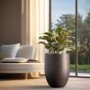 imageKante Tall Concrete Planter 217Inch Height Gray Large Indoor Outdoor Plant Pot with Drainage Hole for Patio Garden Home Modern Decor for Flowers and TreeWeathered Brown