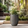 imageKante Tall Concrete Planter 217Inch Height Gray Large Indoor Outdoor Plant Pot with Drainage Hole for Patio Garden Home Modern Decor for Flowers and TreeAntique Bronze