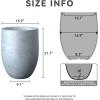 imageKante Tall Concrete Planter 217Inch Height Gray Large Indoor Outdoor Plant Pot with Drainage Hole for Patio Garden Home Modern Decor for Flowers and TreeBluegray