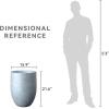 imageKante Tall Concrete Planter 217Inch Height Gray Large Indoor Outdoor Plant Pot with Drainage Hole for Patio Garden Home Modern Decor for Flowers and TreeBluegray