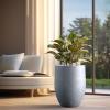 imageKante Tall Concrete Planter 217Inch Height Gray Large Indoor Outdoor Plant Pot with Drainage Hole for Patio Garden Home Modern Decor for Flowers and TreeBluegray