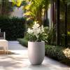 imageKante Tall Concrete Planter 217Inch Height Gray Large Indoor Outdoor Plant Pot with Drainage Hole for Patio Garden Home Modern Decor for Flowers and TreeLight Gray