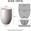 imageKante Tall Concrete Planter 217Inch Height Gray Large Indoor Outdoor Plant Pot with Drainage Hole for Patio Garden Home Modern Decor for Flowers and TreeLight Gray