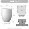 imageKante Tall Concrete Planter 217Inch Height Gray Large Indoor Outdoor Plant Pot with Drainage Hole for Patio Garden Home Modern Decor for Flowers and TreeWhite
