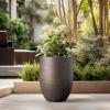 imageKante Tall Concrete Planter 217Inch Height Gray Large Indoor Outdoor Plant Pot with Drainage Hole for Patio Garden Home Modern Decor for Flowers and TreeWeathered Brown