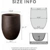 imageKante Tall Concrete Planter 217Inch Height Gray Large Indoor Outdoor Plant Pot with Drainage Hole for Patio Garden Home Modern Decor for Flowers and TreeRusty