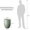 imageKante Tall Concrete Planter 217Inch Height Gray Large Indoor Outdoor Plant Pot with Drainage Hole for Patio Garden Home Modern Decor for Flowers and TreeMint Green