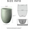 imageKante Tall Concrete Planter 217Inch Height Gray Large Indoor Outdoor Plant Pot with Drainage Hole for Patio Garden Home Modern Decor for Flowers and TreeMint Green