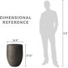 imageKante Tall Concrete Planter 217Inch Height Gray Large Indoor Outdoor Plant Pot with Drainage Hole for Patio Garden Home Modern Decor for Flowers and TreeAntique Bronze