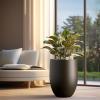 imageKante Tall Concrete Planter 217Inch Height Gray Large Indoor Outdoor Plant Pot with Drainage Hole for Patio Garden Home Modern Decor for Flowers and TreeDark Brown