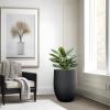 imageKante Tall Concrete Planter 217Inch Height Gray Large Indoor Outdoor Plant Pot with Drainage Hole for Patio Garden Home Modern Decor for Flowers and TreeBlack