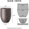imageKante Tall Concrete Planter 217Inch Height Gray Large Indoor Outdoor Plant Pot with Drainage Hole for Patio Garden Home Modern Decor for Flowers and TreeWeathered Brown