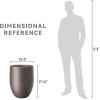 imageKante Tall Concrete Planter 217Inch Height Gray Large Indoor Outdoor Plant Pot with Drainage Hole for Patio Garden Home Modern Decor for Flowers and TreeWeathered Brown