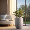imageKante Tall Concrete Planter 217Inch Height Gray Large Indoor Outdoor Plant Pot with Drainage Hole for Patio Garden Home Modern Decor for Flowers and TreeLight Gray