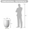 imageKante Tall Concrete Planter 217Inch Height Gray Large Indoor Outdoor Plant Pot with Drainage Hole for Patio Garden Home Modern Decor for Flowers and TreeWhite