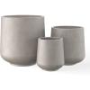 imageKante 153quot Dia Round Concrete Planter Outdoor Indoor Large Plant Pots Containers with Drainage Hole and Rubber Plug for Home Garden Patio Buff ConcreteWeathered Concrete