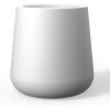 imageKante 98Inch Dia Round Concrete Garden Pot with Drainage Hole ampamp Rubber Plug  IndoorOutdoor Lagre Plant Pot for Home Garden Patio WhiteWhite