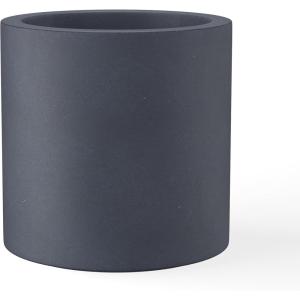 imageKante 126quot Dia Round Concrete Planter Modern Style Large Cylindrical Plant Pot with Drainage Hole and Rubber Plug for Indoor Outdoor Patio Pure WhiteCharcoal