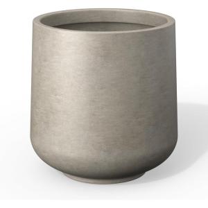 imageKante 153quot Dia Round Concrete Planter Outdoor Indoor Large Plant Pots Containers with Drainage Hole and Rubber Plug for Home Garden Patio Buff ConcreteBuff Concrete
